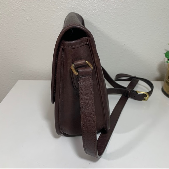 COACH City Bag Leather Flap Purse Cross-body Vtg - Picture 5 of 9